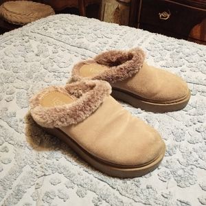Fur lined mules